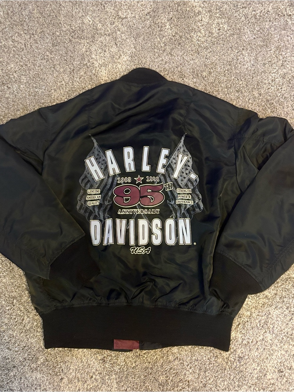 Vintage 1998 95th Harley Davidson Fleece Jacket Men’s Large